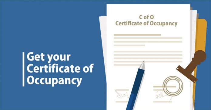 Certificate of Occupancy